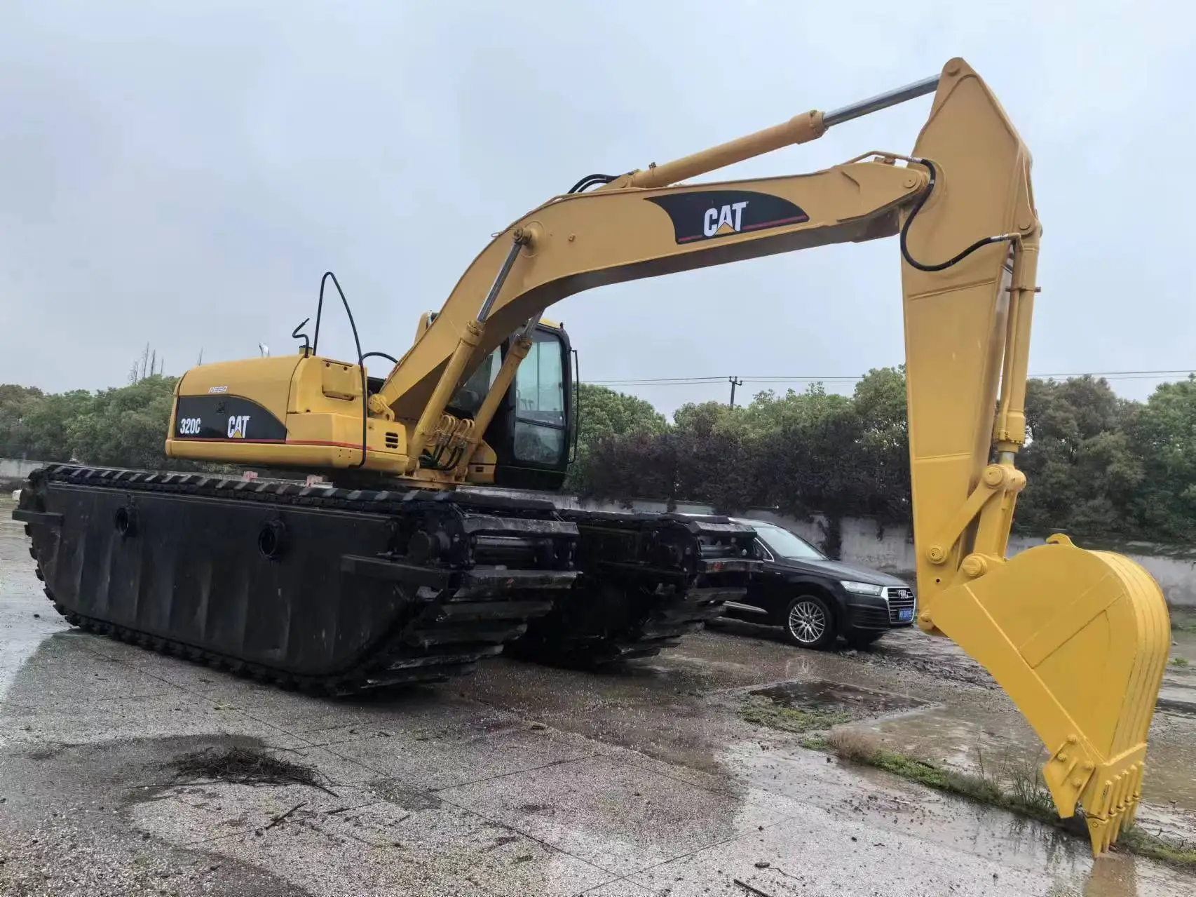 Dredge Excavator Swamp Excavator 40 ton Amphibious Excavator with Pontoon and Dredging pump