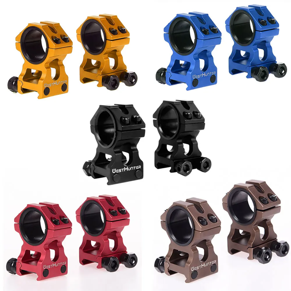WESTHUNTER универсальные тактические крепления для оптического прицела 25,4 мм/30 мм двойные кольца обработка ЧПУ 20 мм крепления для оптического прицела
