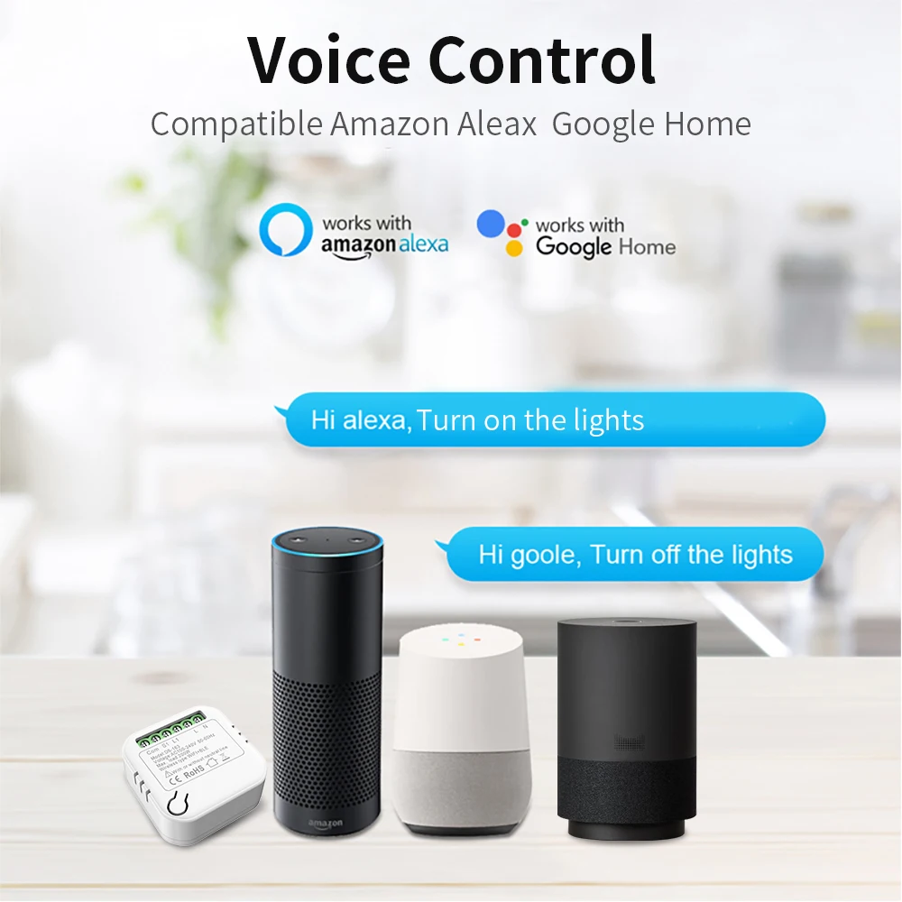 Фабрика Питания Универсальный мини умный wifi выключатель света tuya приложение zigbee дом переключатель для