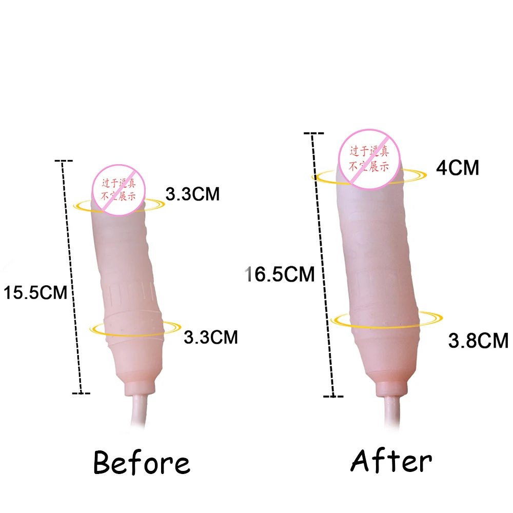 High simulation artificial Penis female toy flesh-colored inflatable 15.5cm long Penis