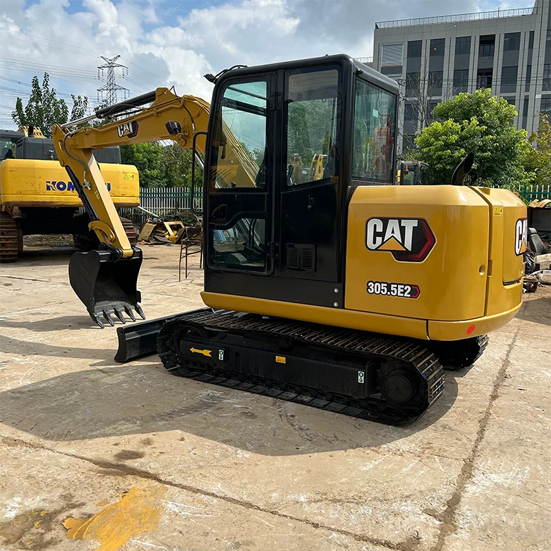 Used Caterpillar 305.5E2 Mini Excavator With Cheap Prices 305.5E CAT305.5E2 Small Digger Machine CAT 5 Ton Used Excavator
