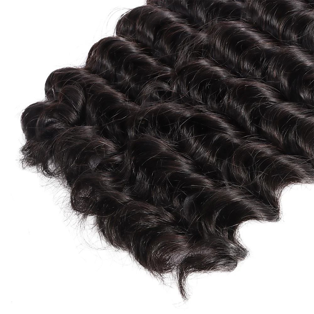 16-24inches natural color deep curly human bulk hair for braiding curly bulk hair for boho braids