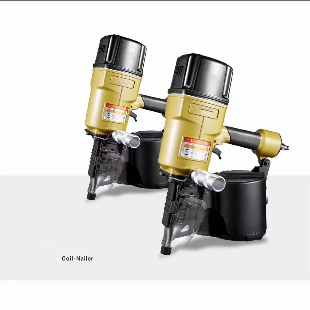 CN90 Air Best Price Pneumatic & Electric Steel Framing Nailer for Furniture & Wooden Industrial Grade Coil Nail Gun