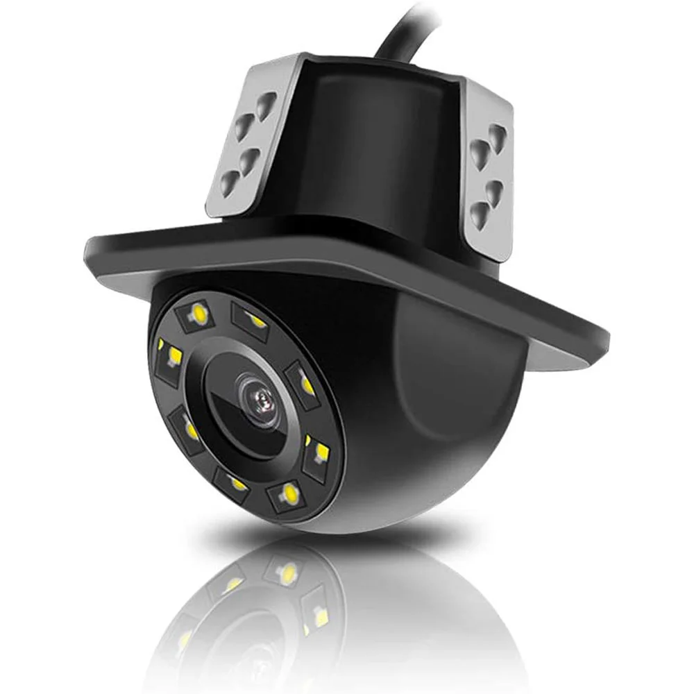 Rear View Reverse Camera 8 LED Lights Night Vision HD Waterproof IP68 with 170 degree Super Wide Angle Vehicle Backup Camera