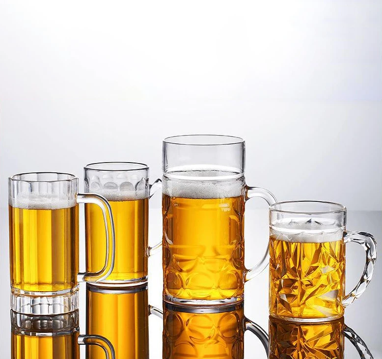 16oz/32oz Large Beer Glasses Bar Alcohol Cups Pub Drinking Mugs Stein Water Cups For Bar With Handle
