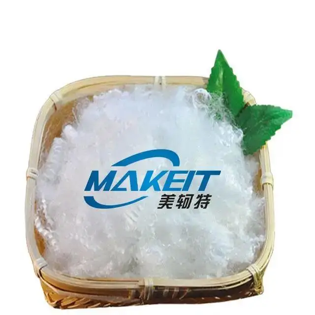 Hollow siliconized polyester short fibers manufactured in Vietnam, synthetic fibers, and GRS certified as recycled polyester fib