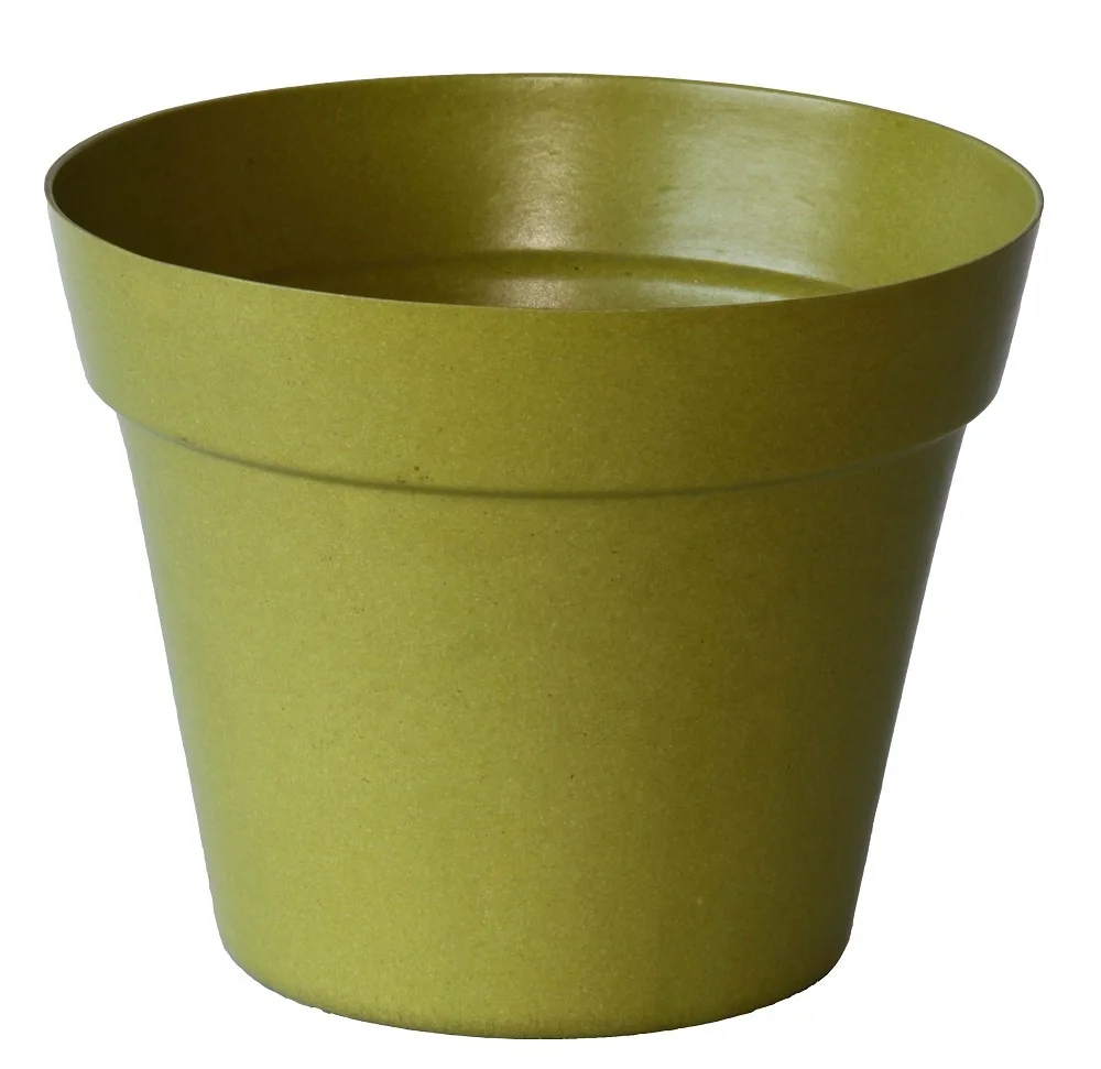 Biodegradable bamboo fiber flower pot custom print and color, eco friendly plant pot with Drainage Holes, Gardening pot outdoor