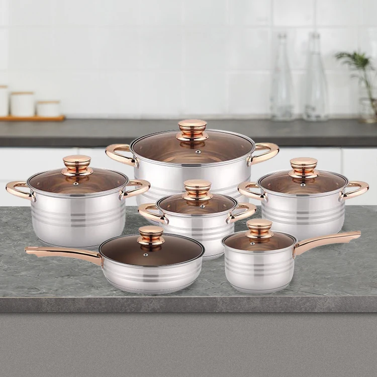 Good Quality Multiple Sizes Available Induction Base Non Stick Cooking Pot and Pan Cookware Set Kitchen Cooking Pot Set