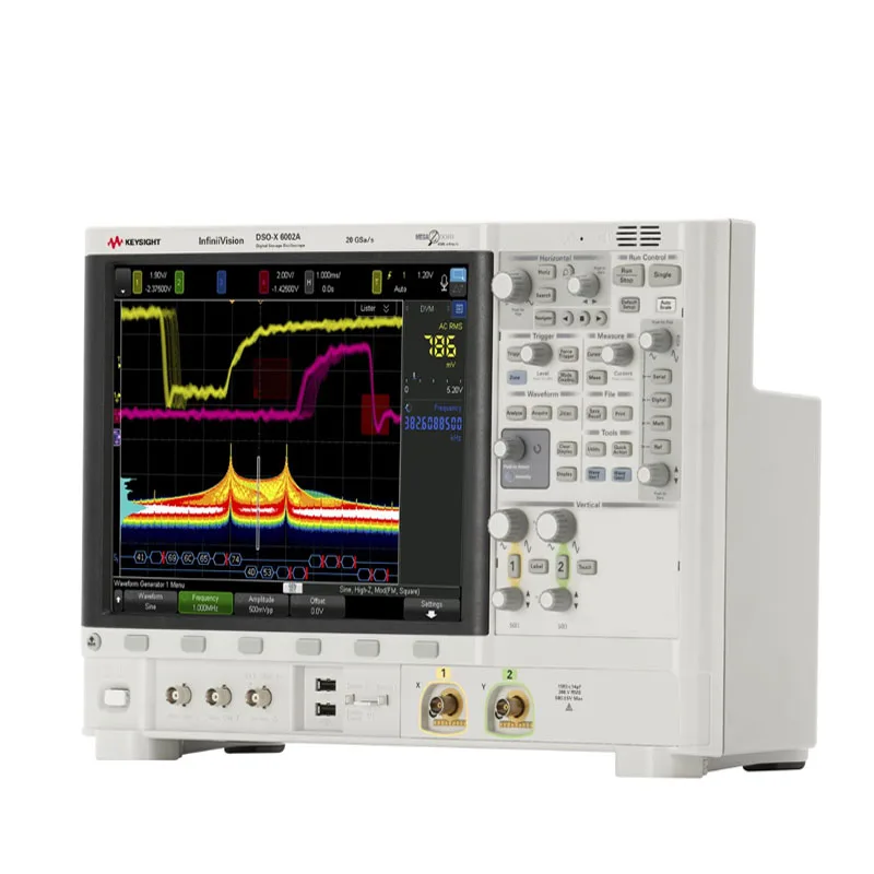 Keysight DSOX6002A oscilloscope: bandwidth 1 GHz, 2 analog channels, 20G sampling rate