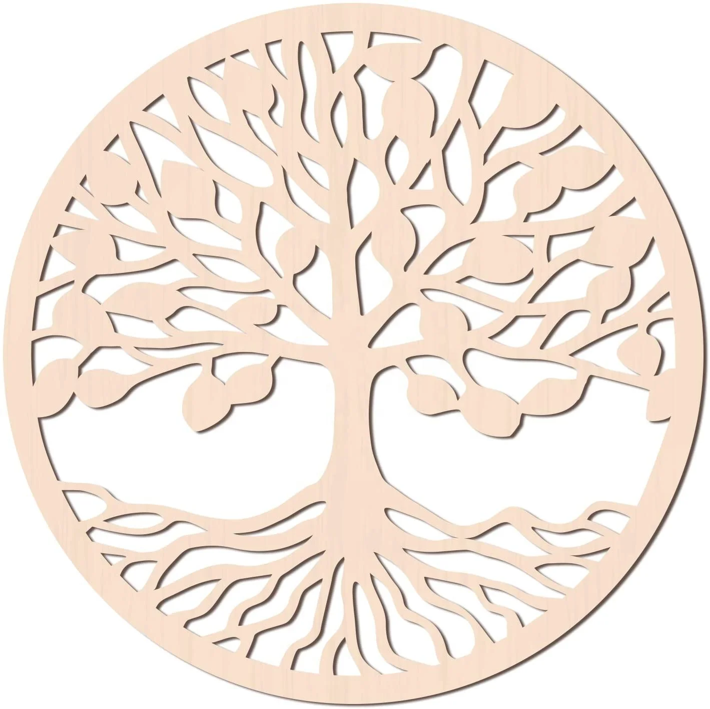 laser cut 10Inch Tree of Life Wooden Wall Art Sacred Geometry Home Deco Wooden Wall Sculpture for Wall Hanging Decor Art