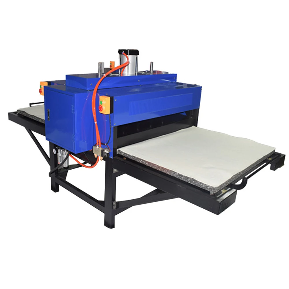 Factory price Pneumatic heat press 100x120 double heatpress machine 2 station 39x47 heat press machine for textile factory