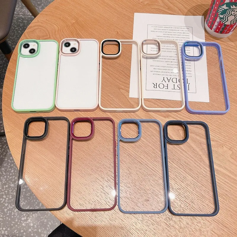 Прозрачный металлический защитный чехол с кнопкой для камеры iphone 13, Защитный металлический чехол для камеры iphone 13 pro max