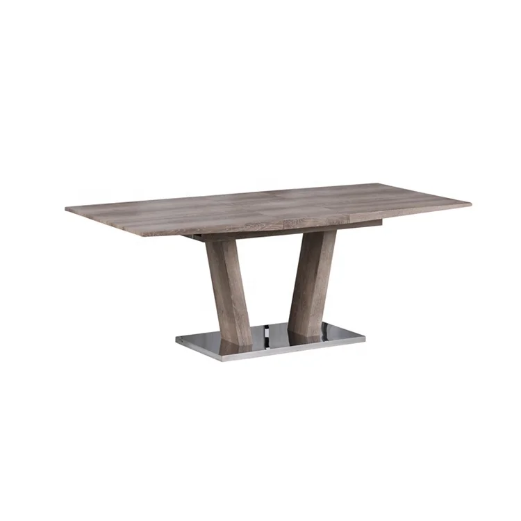 Dining Room Table Top MDF With Paper Extendable 10 Seater Wood Dining Table