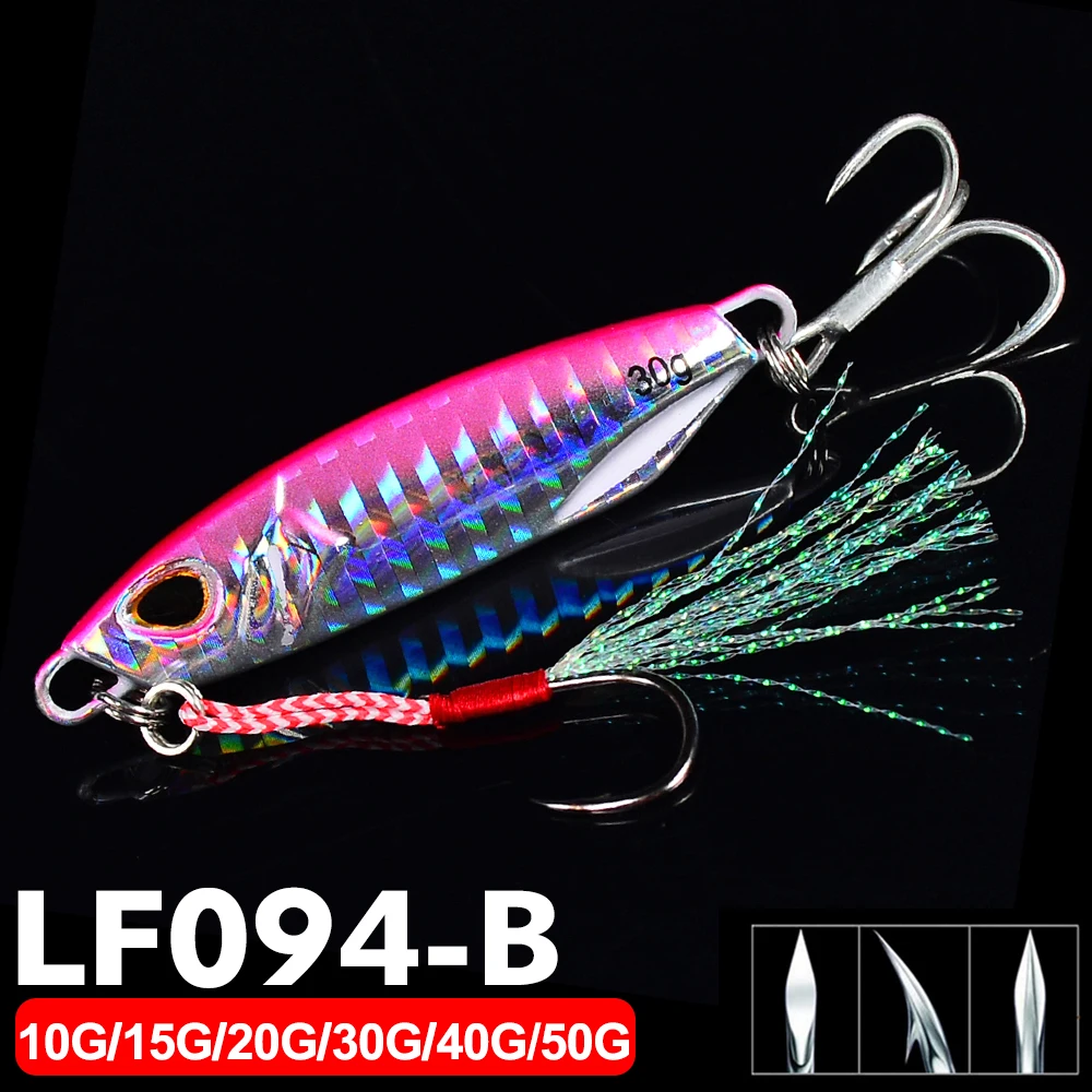 10g 15g 20g 30g 40g 50g Wholesale Fishing Lures Saltwater Long Sinking Casting Fishing Lure Lead Metal Flat Jig Lead Lure