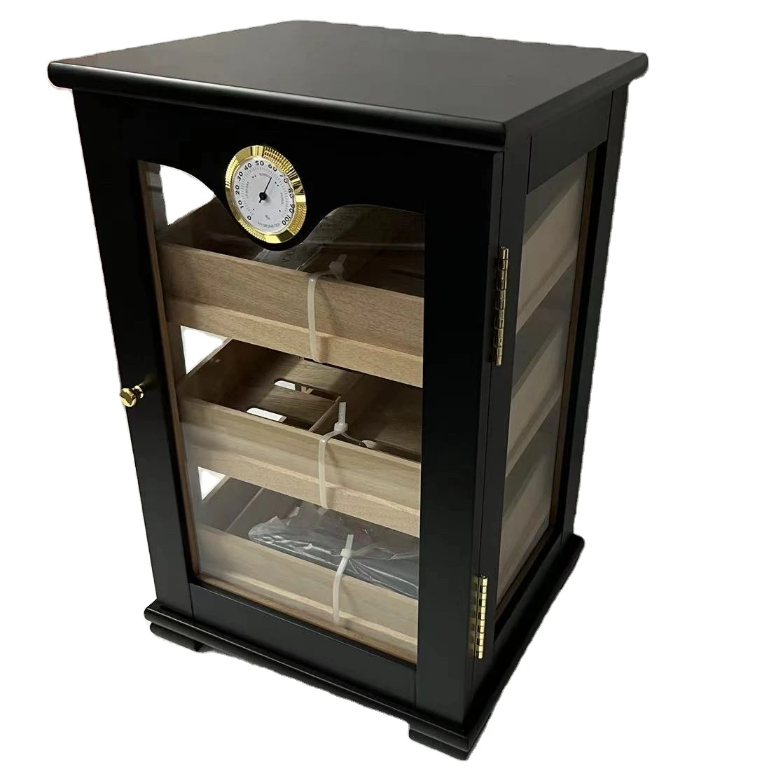 cigar cabinet with magnets in the door for seal