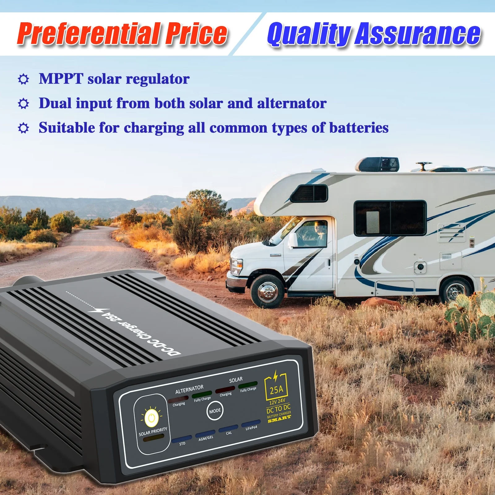 DC to DC 40A MPPT Solar 12 V 24V to 12v Dcdc Battery Charger