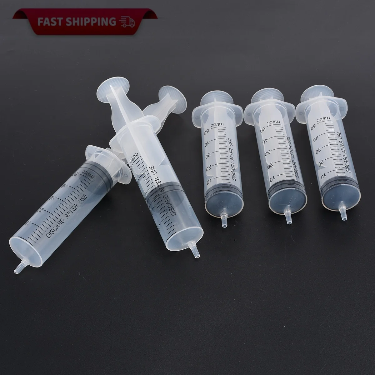 Fast shipping 50ml/50cc syringes Large Capacity Syringe Reusable Plastic Pump Nutrient Sterile Health Measuring Syringe