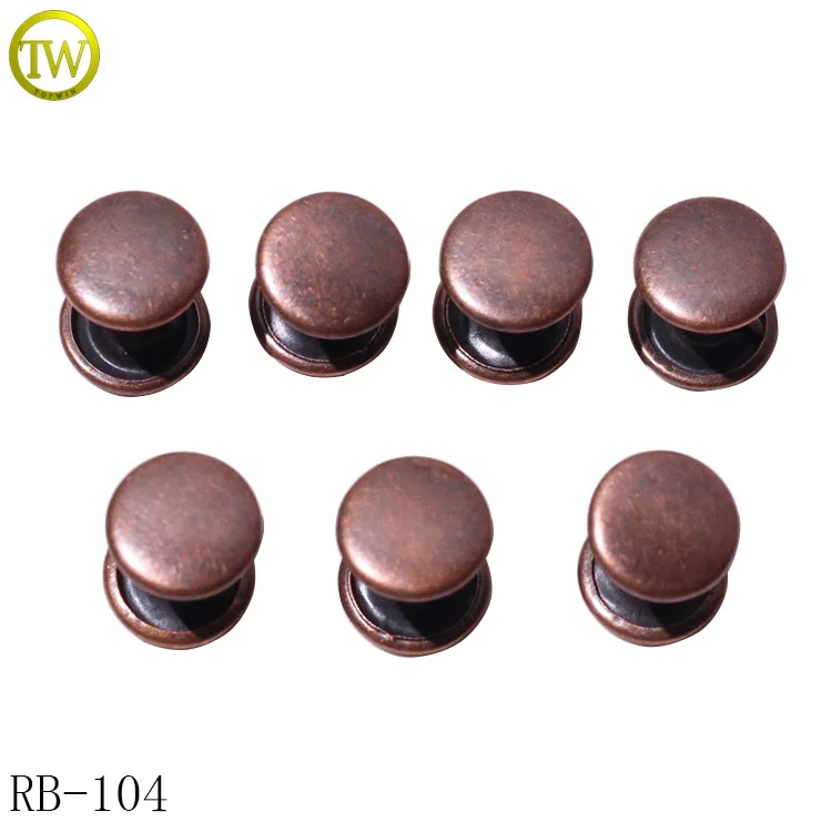 Custom engraved name screw hardware garment decorative stud screw back chicago screw rivets for leather belt accessories