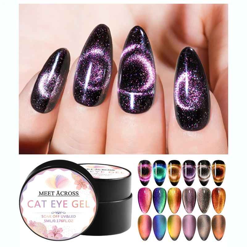Private Label Uv Vegan Custom Oem Korean Led Professional Collections 10 Color Esmalte Cat Eye Gel Nail Polish