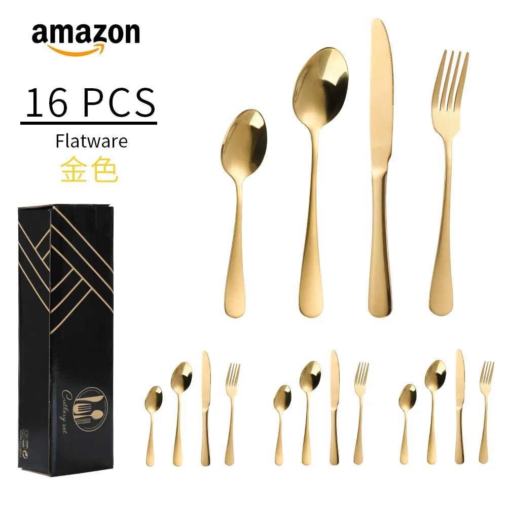Luxury, High Quality, high end, 24-Piece Stainless Steel Tableware