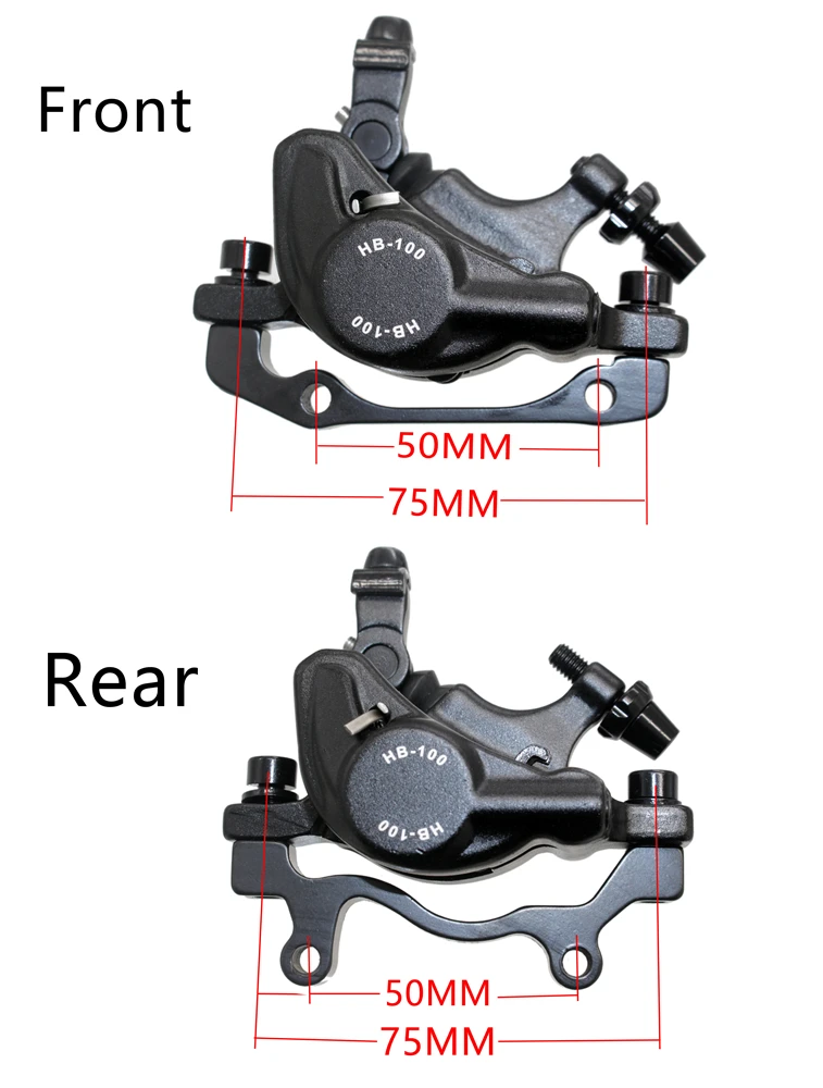 
ZOOM XTECH HB100 Oil Brake MTB Line Pulling Hydraulic Disc Brake Calipers with 120mm Brake Disc for Mijia M365 Electric Scooter 
