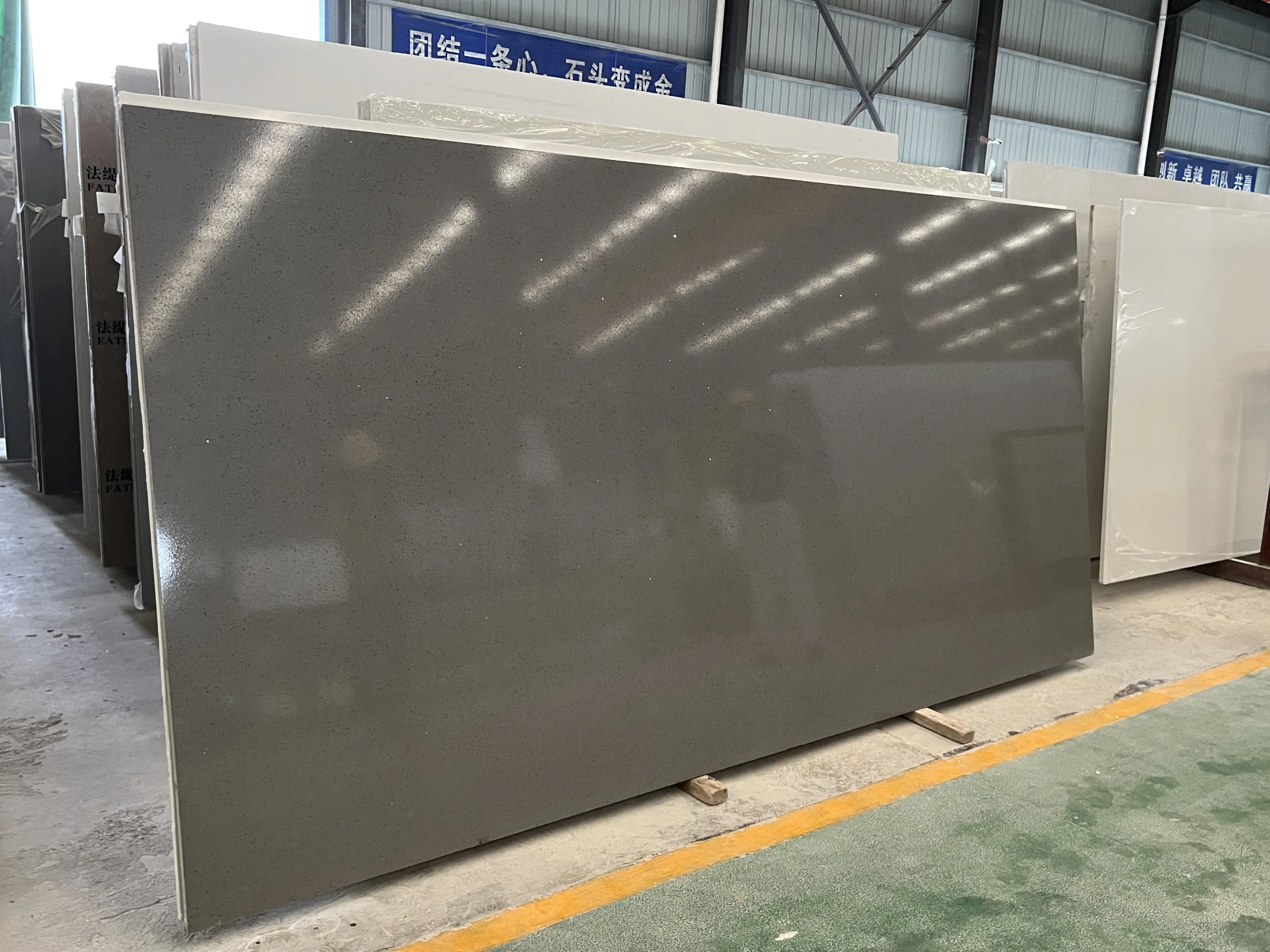 Hot sale full body raw material grey chinese artificial marble for countertop