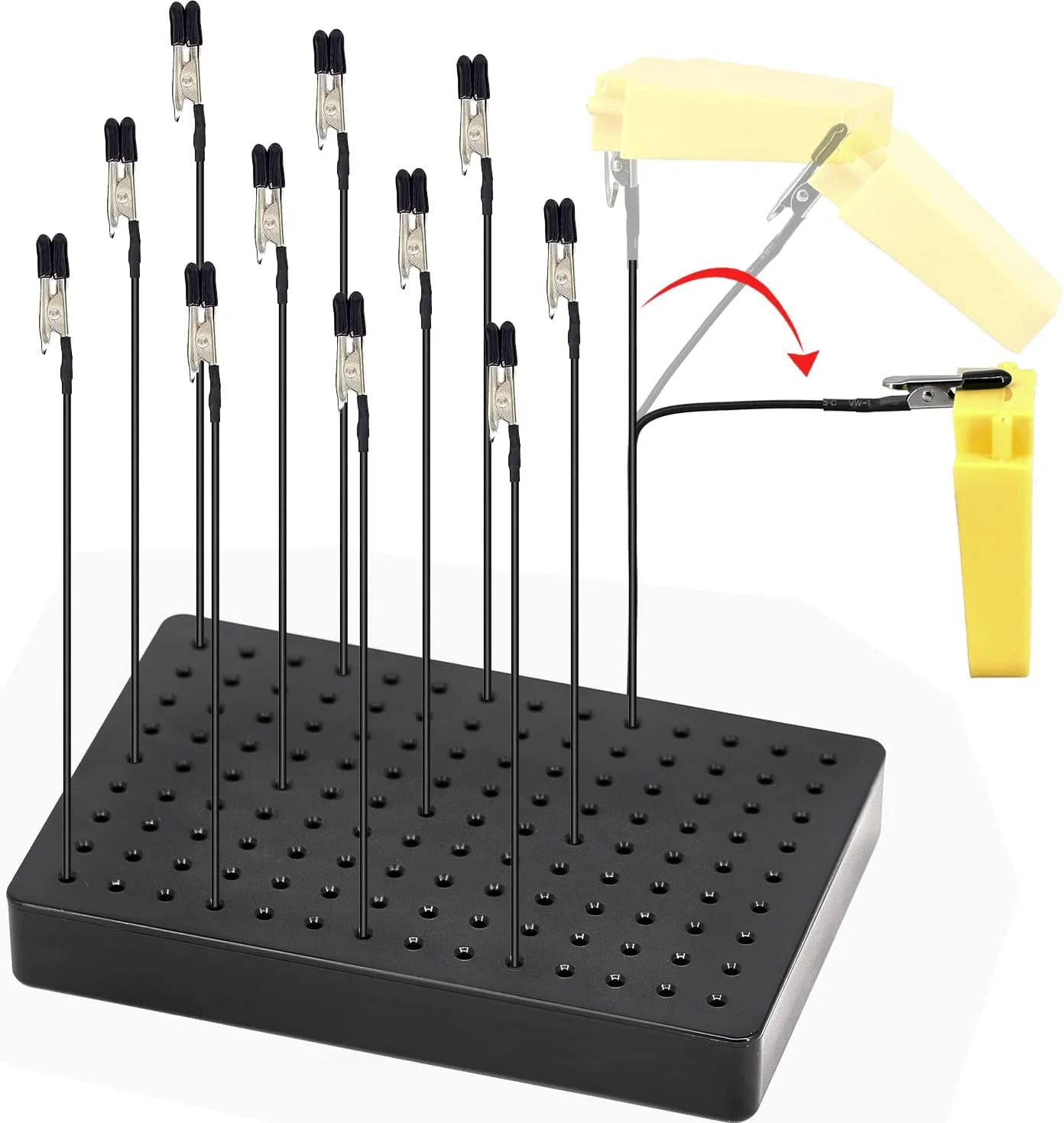 Model Painting Stand Base Holder and Bendable Alligator Clip Stick Set Modeling Tools for Airbrush Hobby Model Parts