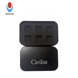 Wholesale Factory Directly Rectangular Tin Box Custom Metal Box Printing Accept Black Color Dice Set Tin Box Package