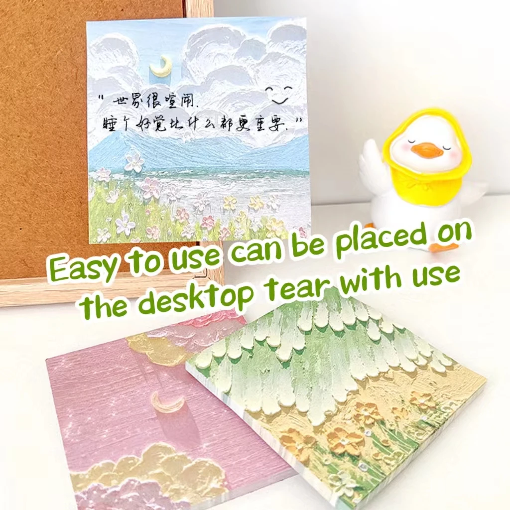 Wholesale Landscape Notes paper with sticky pocket Student Office High Appearance Level notes