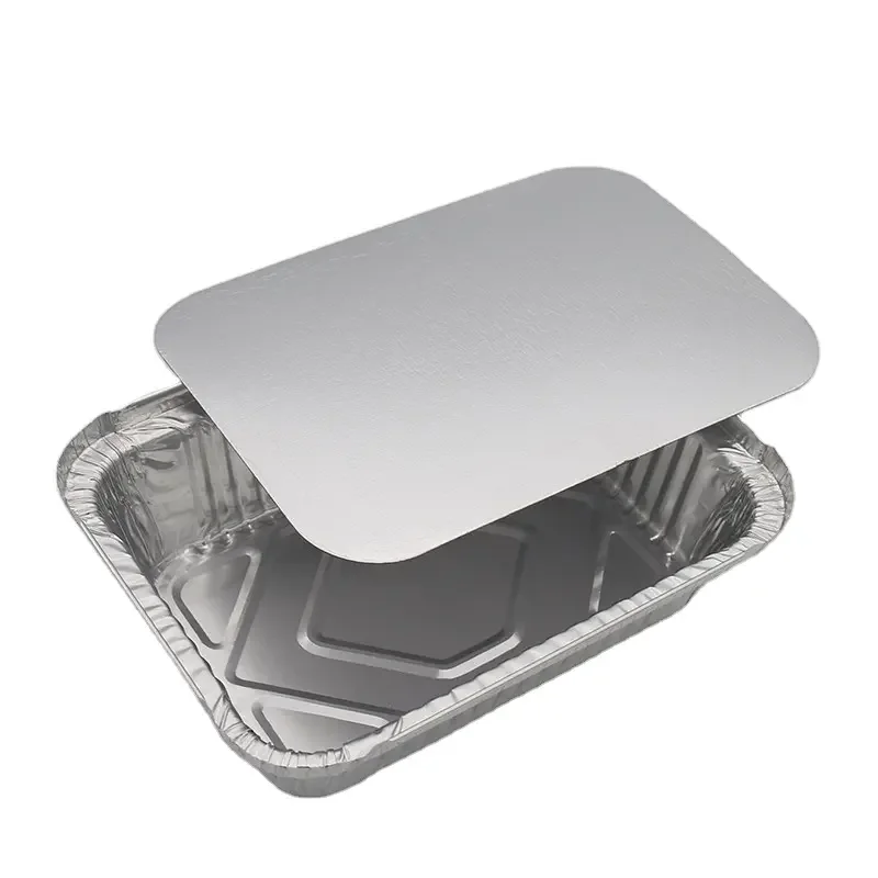 Takeaway Round Aluminum Foil Container Aluminum Foil Container Rectangular Aluminum Foil Food Container  For Food