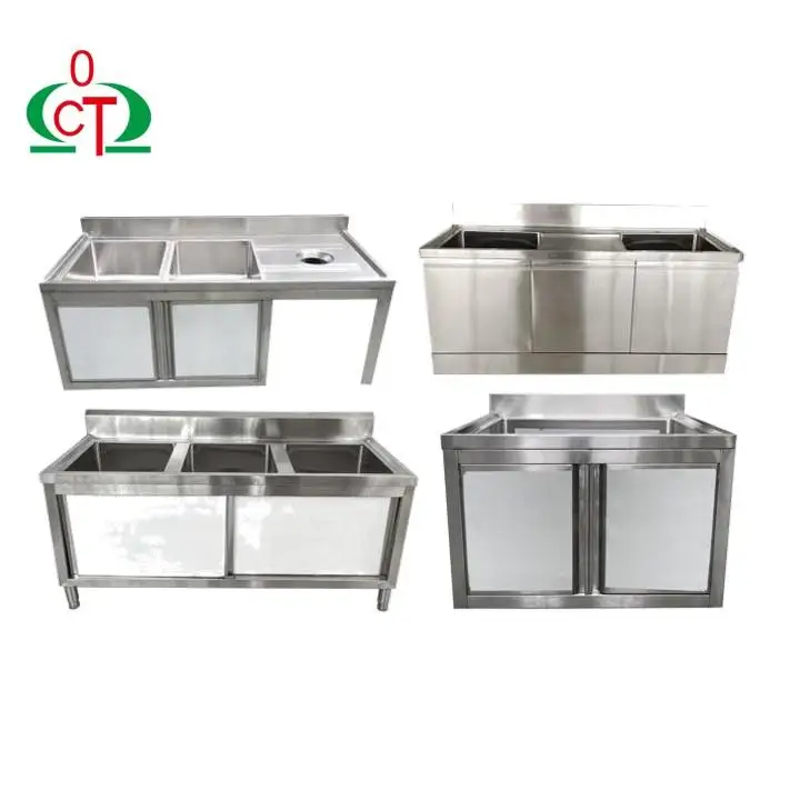 Commercial Kitchen Triple 3 Compartment Stainless Steel Sink New Style 201/304 for Hotels & Restaurants