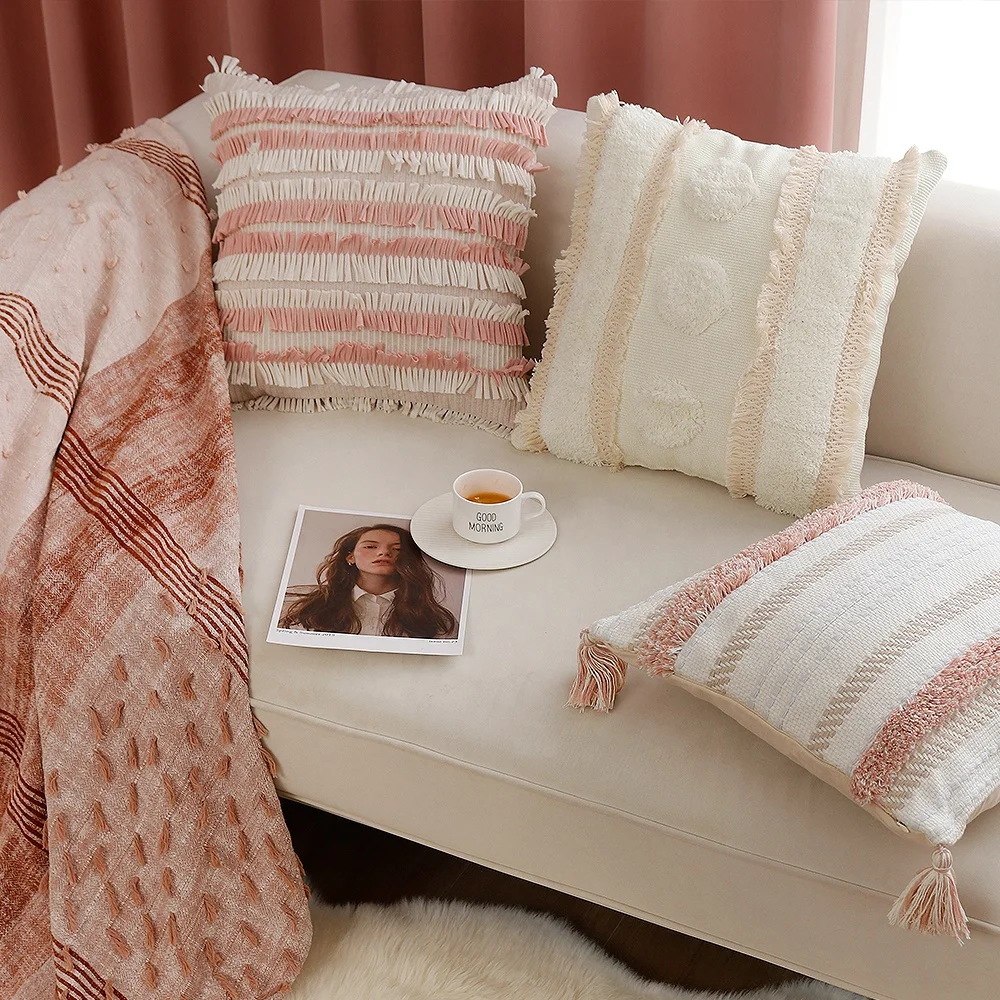 Factory Wholesale Home Decoration Pillowcase New Design 45x45 Boho Pillow Cushion Cover