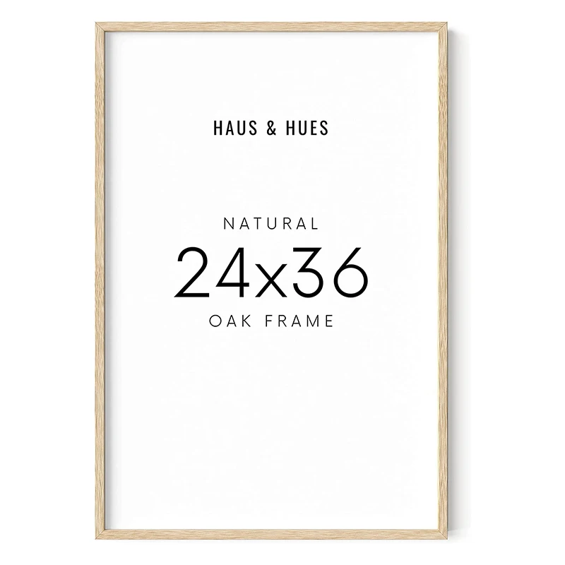 Painting Frames Oak White Poster Pictures Photo Frame for Decor Multi-size Custom Wholesale Wooden Simple Fashion Aibo Wood 100