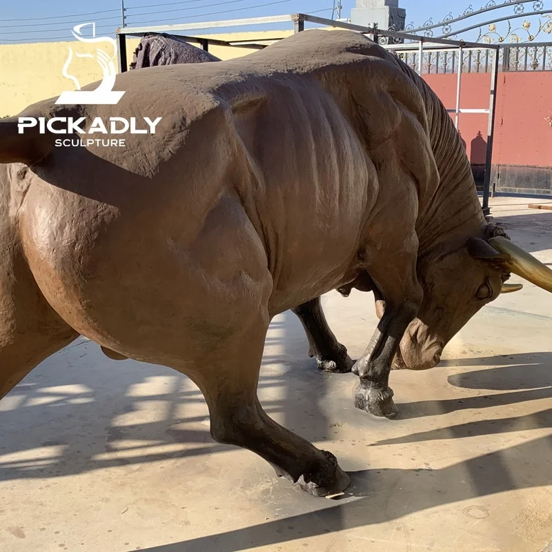 large bronze sculpture lost wax casting animal custom bronze bullfighting sculpture for sale