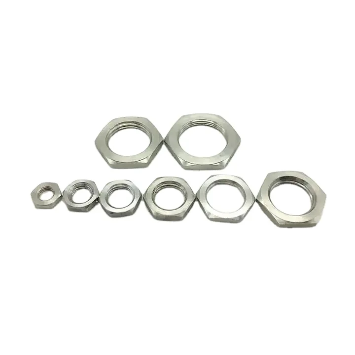 High Quality Custom Factory Metric Fine Pitch Thread Nickel Alloy DIN439-2 M5 Hexagon Thin Nuts