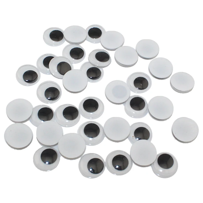 7mm 10mm 12mm 15mm 20mm Googly Eyes Round Self Adhesive Black Googly Eyes