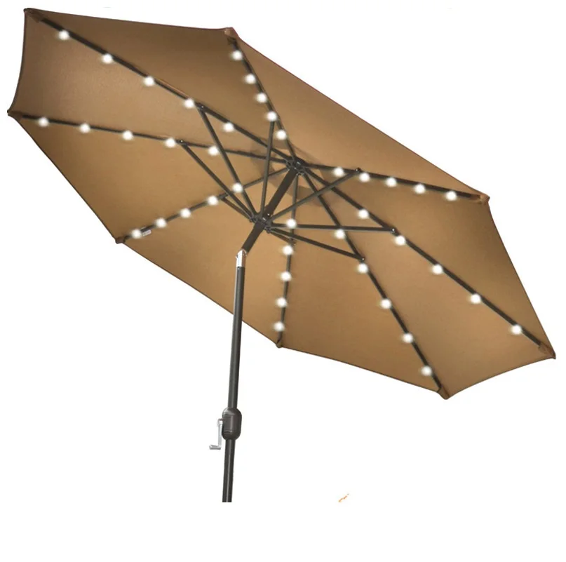 aluminium patio umbrella with led light for garden umbrella and beach umbrella