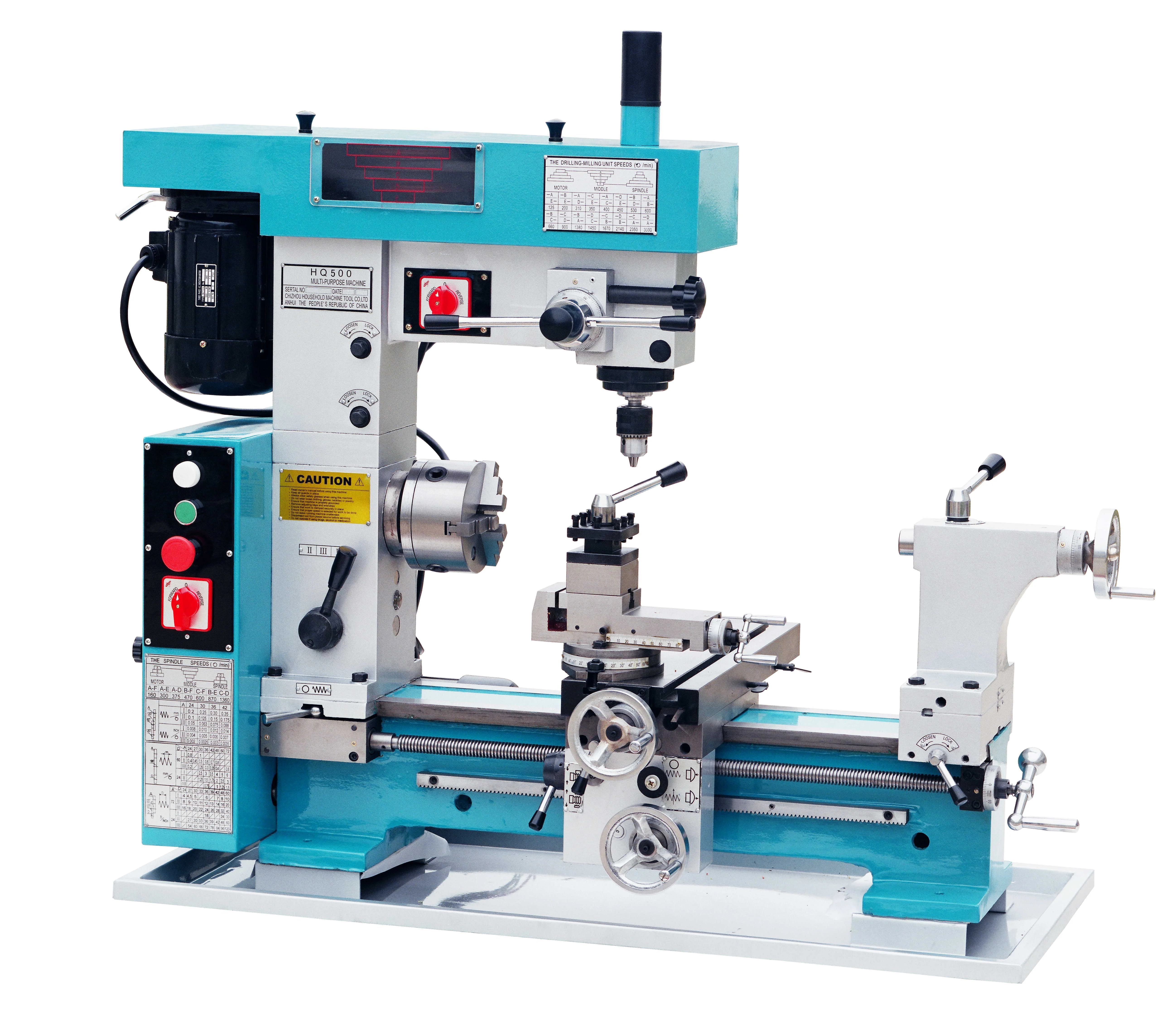 hobby  benchtop metal lathe mill combo HQ500