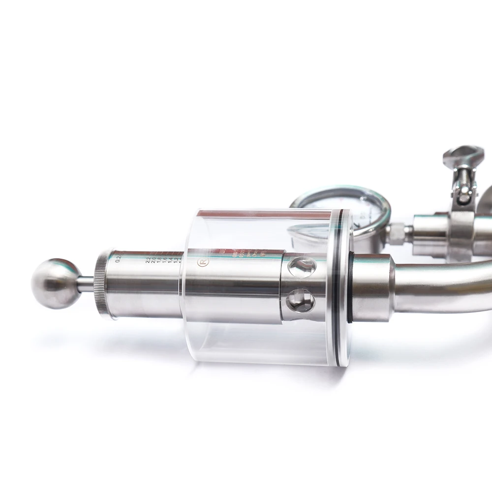 Factory Direct Sale Tri-clamp Pressure Gauge Sanitary Adjustable Pressure Bunging Valves