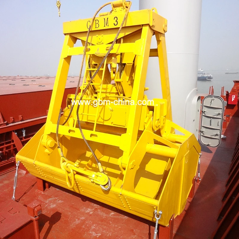 Remote control hydraulic bulk cargo grab bucket 6-12m3