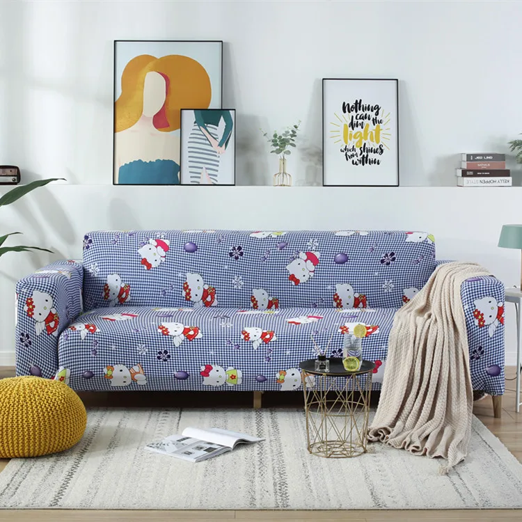 Новое поступление милый эластичный чехол для дивана с принтом HelloKitty