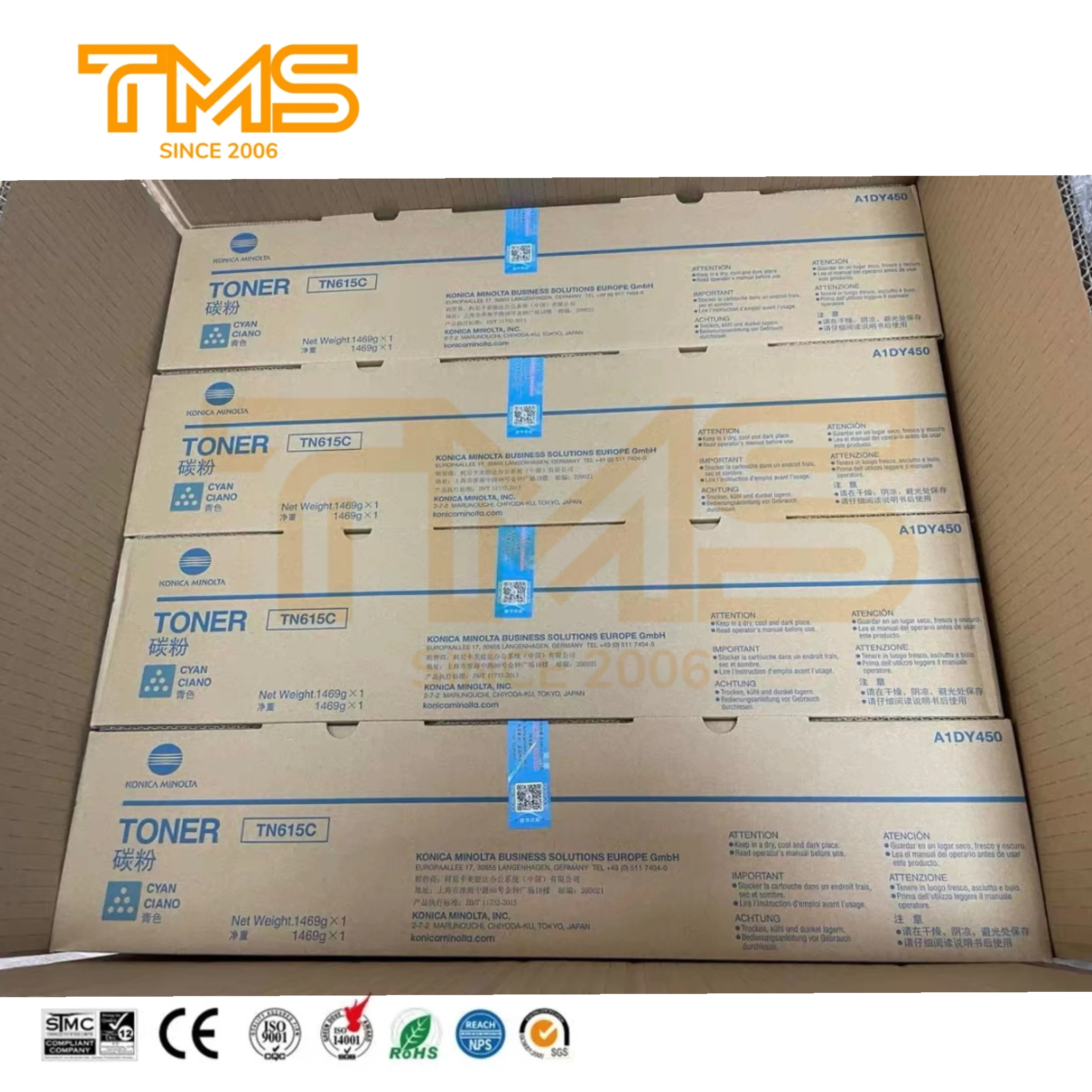 TN615 Original  Konica Minolta Toner  Cartridge TN615 C8000 C7000 C6000 C6500 Toner original A1DY230 A1DY430 A1DY450