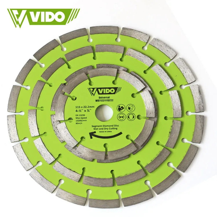 VIDO Cutting 4in 4.5in 5in Diamond saw blade for Marble Granite Stone Slot Circular Saw Blade Cutting Wheel