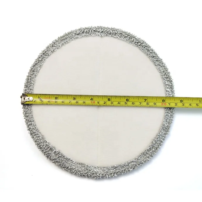 21.5cm Microfiber Round Mop Pad for Cleaning Equipment, Circle Mop Pad Cloth