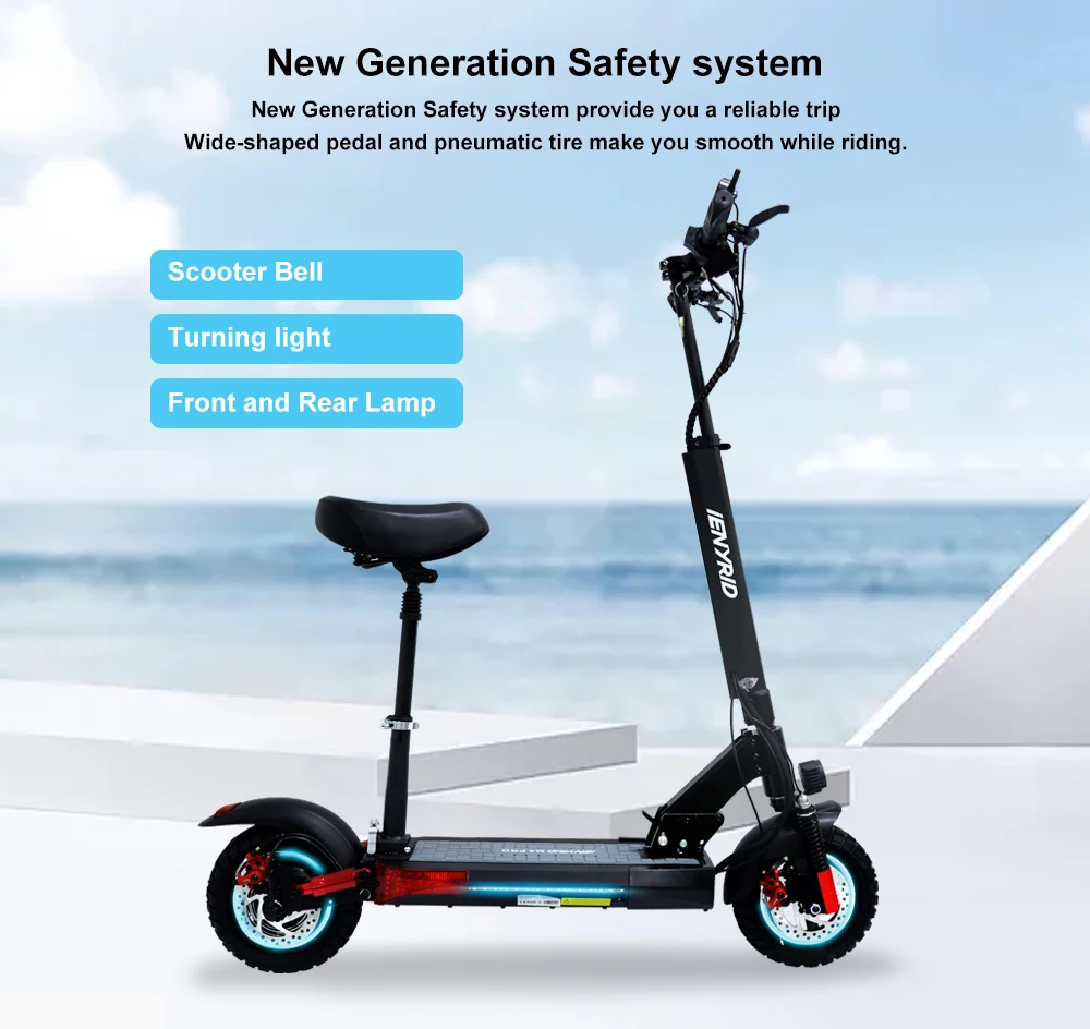 
2021USA Warehouse 48V 16AH Electronic Mobility Scooter Foldable 150kg Max Load 500W Electric Scooters in Europe Warehouse 