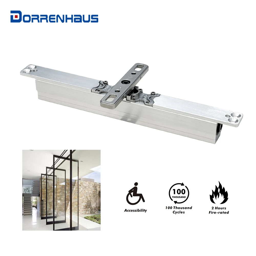 DORRENHAUS DZ150 Modern Entry Central Axis Interior Pivot Revolving Door System Hardware Top Bottom Pivot Door Hinge