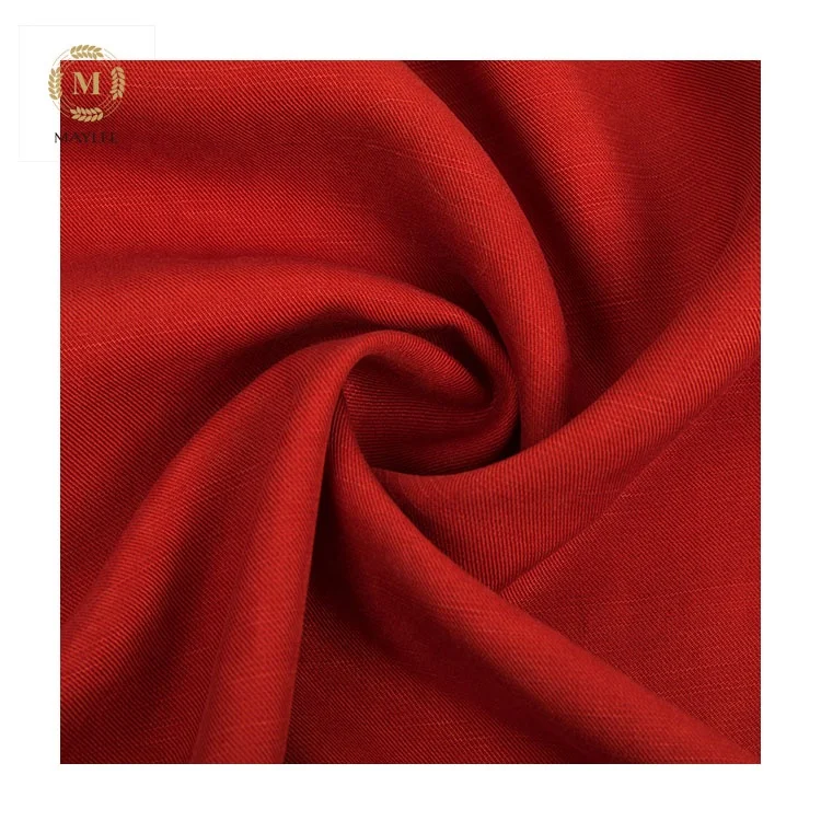 15061 # lyocell Смешанная льняная саржа Бамбуковая ткань тканая Женская ткань