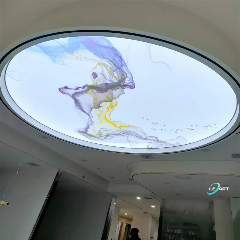 Огнестойкий B1 домашний Арт Декор максимальная ширина 5 м 3D УФ-печать на крыше натяжной потолок дизайн установки видео