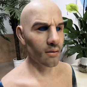 High quality realistic silicone mask handsome soft comfortable male face mask makeup performance props headgear