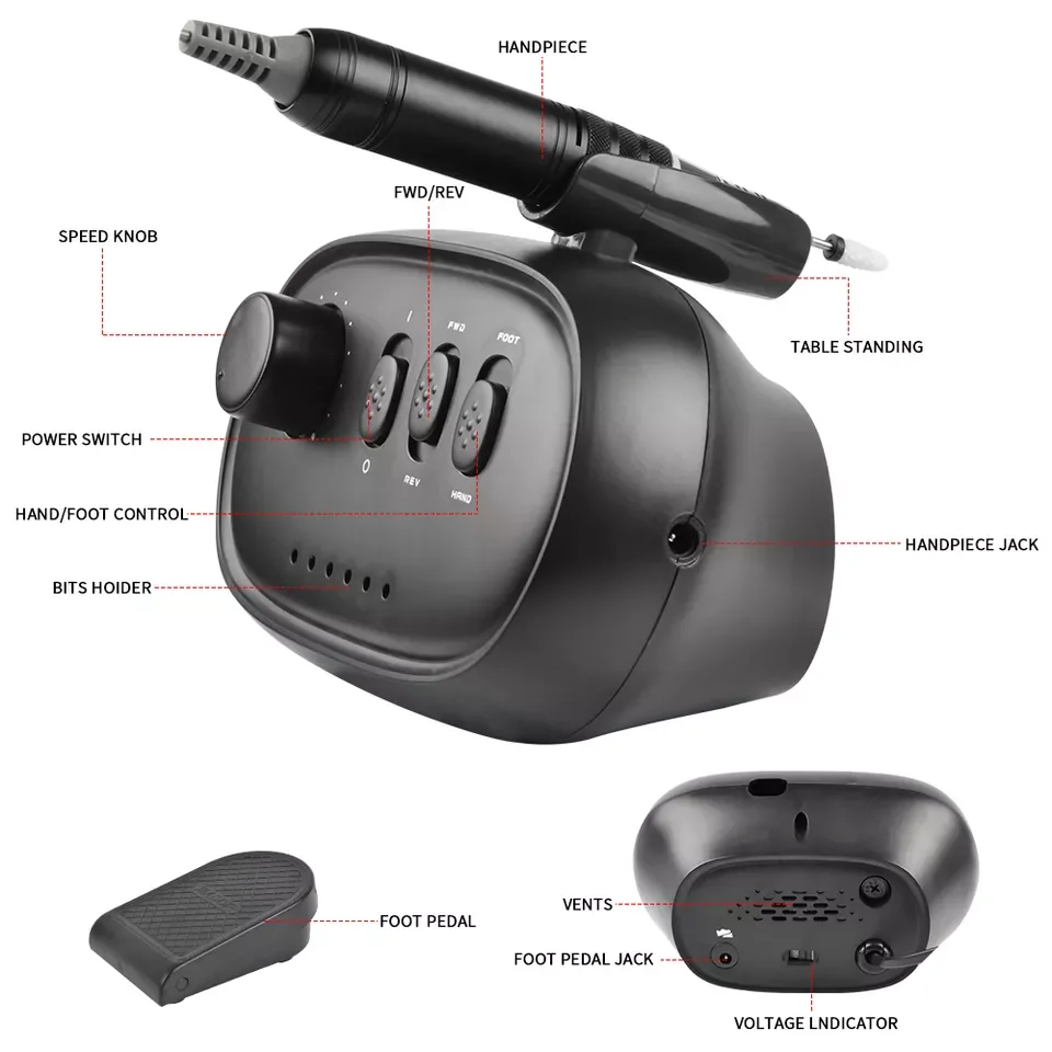 Professional nail polishing machine tool electric nail drill nails drill strong